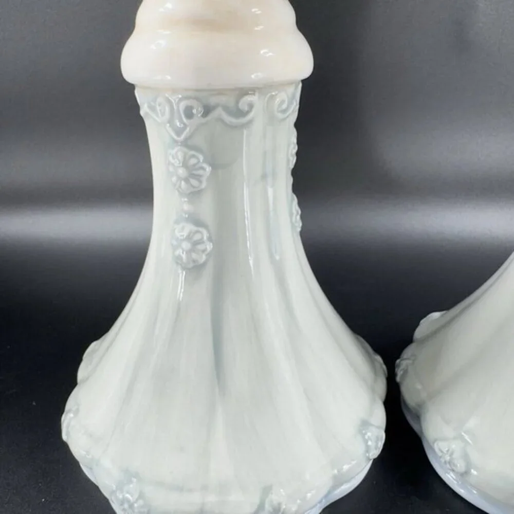 Tracy Porter Hand Painted Pillar Candle‎ Stick Holder Set Ceramic Caldecott